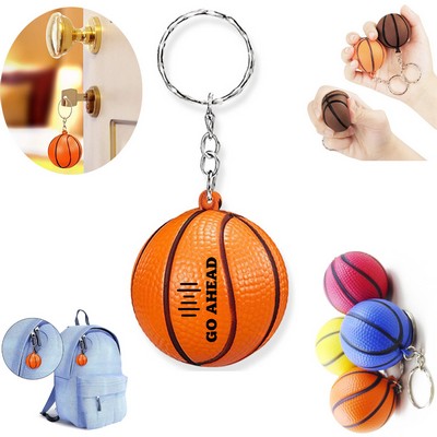 Basketball Stress Reliever Key Chain
